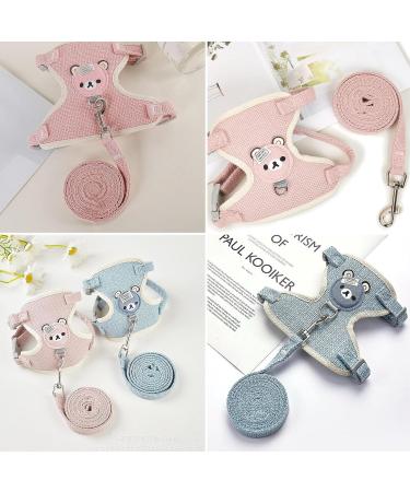 2 Pcs Adjustable Rabbit Leash Rabbit Accessories Rabbit Leash Small Dog Harnesses Adjustable Soft Padded Pet Vest Harness and Lead Set for Bunny Puppy Kitten and Other Small Animals (Pink Blue) - Buy Online on SooperMarket.com