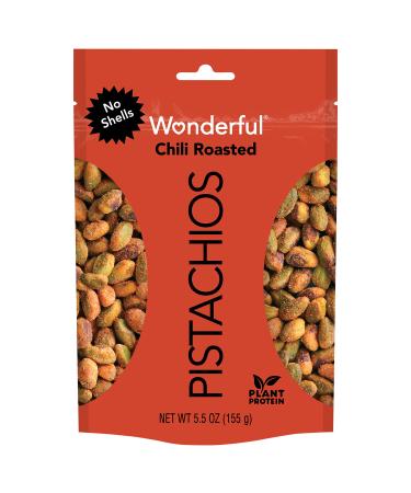 Wonderful Pistachios No Shells Chili Roasted 5.5 Ounce Resealable Pouch