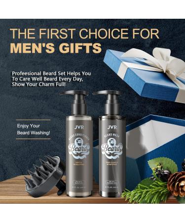 JVR Premium 3-in-1 Beard Care Set - Bartshampoo for Men Complete Beard Wash & Conditioner (2x200ML) | Perfect Bart Gift - Buy Online on SooperMarket.com
