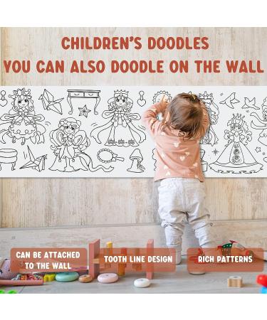 2023 Kids Drawing Roll- DIY Sticky Paper Roll for Children's Painting Activities - Early Educational Toy for Kids - Cute Princess Theme - 120 * 11.8 Inches - Buy Online on SooperMarket.com