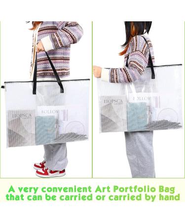 5 Pcs Art Portfolio Bag 19 x 25 Inches Posters Organizer with Zipper and Handle Art Supply Bag and 5 Pcs A4 Pencil Bags 9 x 13 Inches Art Supplies Storage Bag for Large Posters Artwork Bulletin Board - Buy Online on SooperMarket.com