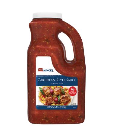 Minor's Caribbean Style Sauce, Marinade Perfect for Grilling, 4 lb 15 oz Bulk Bottle (Packaging May Vary)