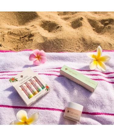 Hanalei Sugar Lip Scrub & Kukui Oil Lip Treatment 15g + 5-Piece Tropical Lip Balm Set | Hawaiian Botanicals, Cruelty-Free & Paraben-Free - Buy Online on SooperMarket.com