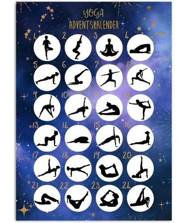 Nastami Advent Calendar - Scratch Off A3 Christmas Calendar (Yoga DARK) | International Shipping Available - Buy Online on SooperMarket.com