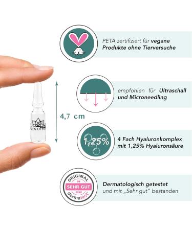 Hyaluron Booster FACES OF FEY - 1.25% Hyaluronic Acid Dermaroller Ampoules - 30 Premium Glass Ampoules for Intense Hydration and Skincare - Buy Online on SooperMarket.com
