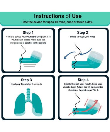 VIRTH Lung Expansion & Mucus Relief Device | Breathing Exercise Flutter Valve Exerciser | Clear Lungs & COPD Aid - Buy Online on SooperMarket.com