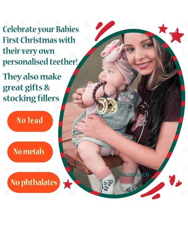 BigSpinach Christmas Silicone Teether - Candy Chocolate Ring Teething Toy - Buy Online on SooperMarket.com