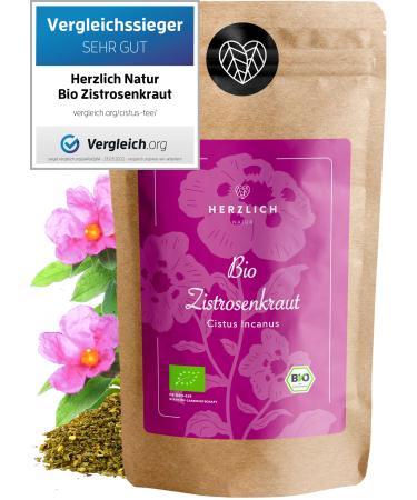 Organic Zistroskraut 200g - Cistus Incanus - 100% loose cistern herb natural left cut - premium organic quality - checked and filled in Germany |Warmly