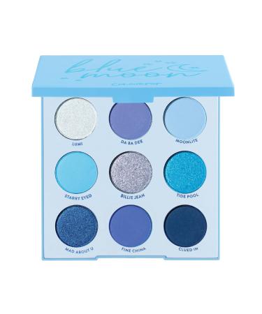 ColourPop Blue Moon Shadow Palette - Monochromatic Blue Shadow Palette with Matte Metallic and Duochrome Finishes - High-Pigment Eye Makeup with a Long-Wearing Formula (0.3 oz)