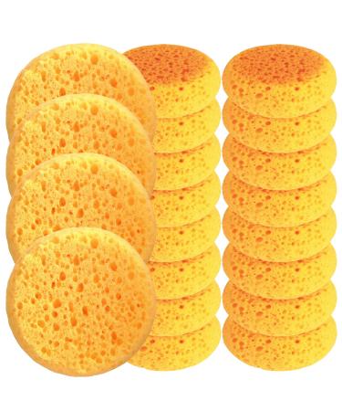 XILAOTOU 2O PCS Tack Sponges, High Elasticity Saddle soap for Leather, high Water Absorption Saddle soap Diameter 2.83, height1.18IN, Suitable for Crafts, Ceramics, Household Use & More(Coarse Hole) 20 PCS Big 20 Pcs Coarse Hole