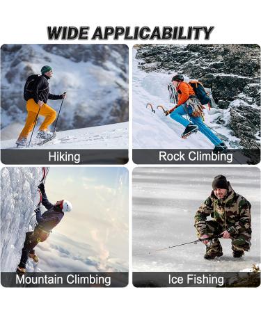 OKSTENCK Ice Cleats Traction Snow Grips with 23 Stainless Steel Spikes - Medium Size for Men, Women, and Kids - Anti-Slip Protection for Hiking, Walking, Climbing, Fishing - Buy Online on SooperMarket.com