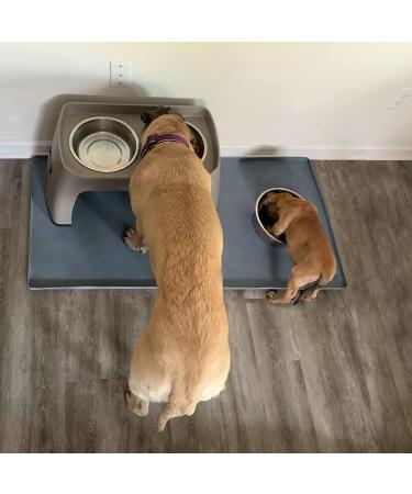 Finorder 34x21 100% Silicone Pet Feeding Mat - Raised Edges, Slip Resistant, Waterproof, Dishwasher Safe - Buy Online on SooperMarket.com
