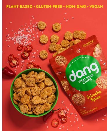 Dang Thai Rice Chips - Sriracha Spice | Gluten Free, Soy Free & Preservative Free Rice Crisps - Healthy Snacks Made with Whole Foods | 3.5 oz (Pack of 6) - Buy Online on SooperMarket.com