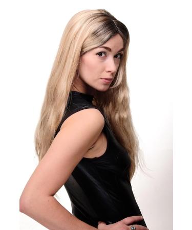 WIG ME UP Long Wavy Lady's Wig - Light Mixed Blonde with Black Roots | GFW1839-27-613+1 - International Shipping Available - Buy Online on SooperMarket.com