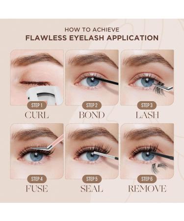 Shop LASHVIEW DIY Lash Extension Kit - 144 Pcs Waterproof Cluster Lashes with Bond & Seal Mascara Brush & Glue Remover for Stunning At-Home Extensions - Buy Online on SooperMarket.com