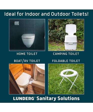 Lunderg Toilet Bowl Liners with Super Absorbent Pads - 20 Count Value Pack - Universal Fit Disposable Bags for Home, Boat, Camping Toilets - Easy Conversion to Dry Toilet - Pack of 1 - Buy Online on SooperMarket.com