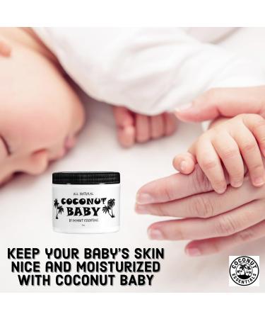 Coconut Essentials | COCONUT BABY Oil for Hair & Skin - All Natural Moisturizer - Unscented baby oil Massage Sensitive Skin Healthy Hair with Sunflower and Grapeseed oils - 4fl oz - Buy Online on SooperMarket.com
