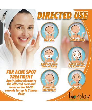 Herblov Turmeric Soap Bar for Face & Body - Natural Turmeric Skin Soap for Dark Spots, Intimate Areas, & Acne - 4oz Bar Soap for All Skin Types - Buy Online on SooperMarket.com
