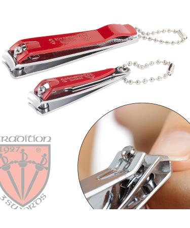 Three Swords Nail Clippers Set - 'CLIP' Fingernail & Toenail Clippers in Faux Leather Case (Red) | Buy Internationally - Buy Online on SooperMarket.com