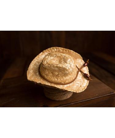 AMOS and SAWYER Newborn Straw Cowboy Hat - Perfect for Newborn Photography Prop - Buy Online on SooperMarket.com