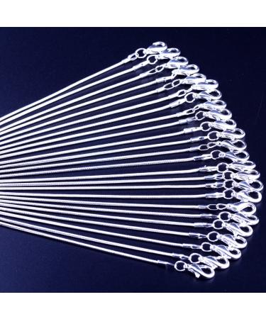 16 Shining White Brightening Snake Chain Necklace - 925 Silver Plated - DIY Jewelry Making Kit - Buy Online on SooperMarket.com