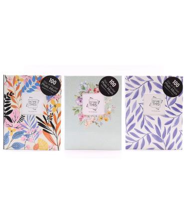 Picture ThisPhoto Album - 100 Slip in Pockets 3 Asstd Designs - 4' x 6' Multicolor Medium Classic