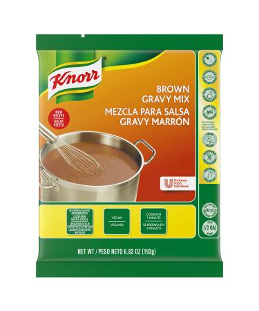 Knorr Professional Brown Gravy Mix Vegan, Gluten Free, No Artificial Flavors or Preservatives, No added MSG, Dairy Free,Colors from Natural Sources, 6.83 oz, Pack of 6
