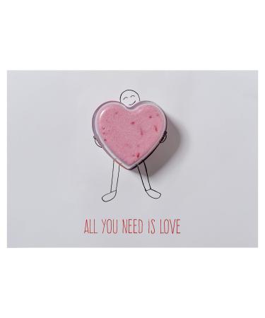 Bomb Cosmetics All You Need Is Love Blastercard | A Fizzing Bath Blaster & a Greetings Card in one