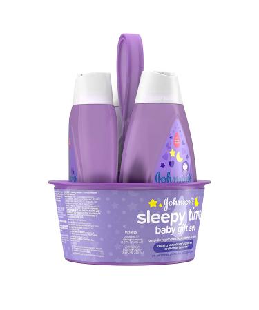 Johnson's Sleepy Time Baby Gift Set | NaturalCalm Aromas | Hypoallergenic & Paraben-Free | Bedtime Bath, Shampoo, Wash & Lotion | 4 Items - Buy Online on SooperMarket.com