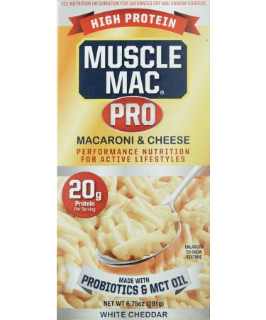 Muscle Mac Pro Mac & Cheese White Cheddar 6.75oz 10 Count