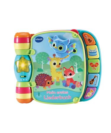 VTech baby my first song book-colorful book with 6 pages and movable elements for playing listening and singing along-for children from 6-36 months