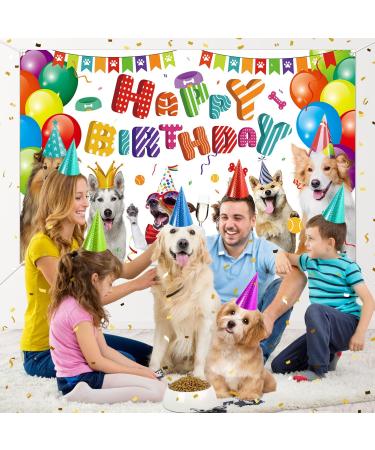 Dog Happy Birthday Backdrop Dog Birthday Party Decorations Puppy Photography Background for Pets Puppy Kids Dog Theme Birthday Party Supplies - Buy Online on SooperMarket.com