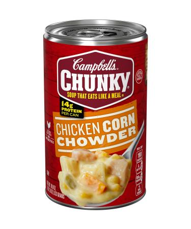 Campbell's Chunky Soup, Chicken Corn Chowder Soup, 18.8 Oz Can Chicken Corn Chowder 18.8 Ounce (Pack of 1)
