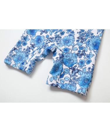 BONVERANO Baby Girls Swimsuit UPF 50+ Long-Sleeve Zipper One Piece, Blue/White, 2-3 Years - Buy Online on SooperMarket.com