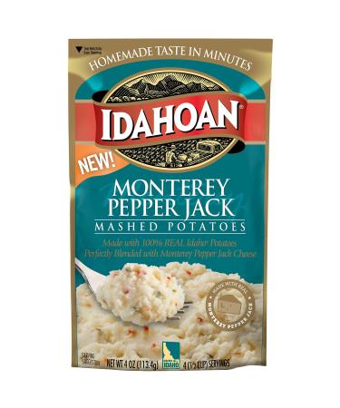Idahoan Monterey Pepper Jack Mashed Potatoes, 12 Pouches (4 servings each)
