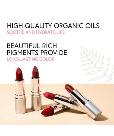 Honeybee Gardens Truly Natural Long Lasting Lipstick - Risque (Matte Red Wine) 0.13 oz - Vegan, Gluten & Cruelty-Free - Buy Online on SooperMarket.com