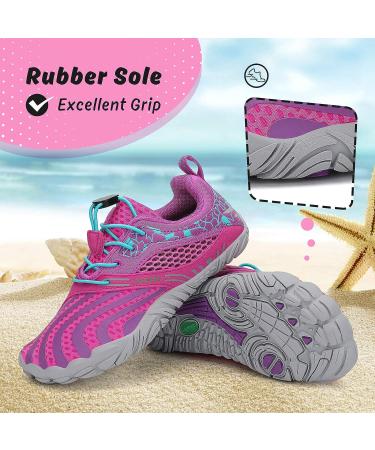 SAGUARO Kids Water Shoes - Quick Dry Aqua Athletic Sneakers for Boys and Girls (Toddler/Little/Big Kid) - Size 12.5 Little Kid - Purple/Stripe - Buy Online on SooperMarket.com