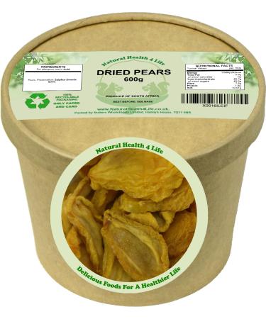 Natural Health 4 Life Dried Pears 600g in a tub