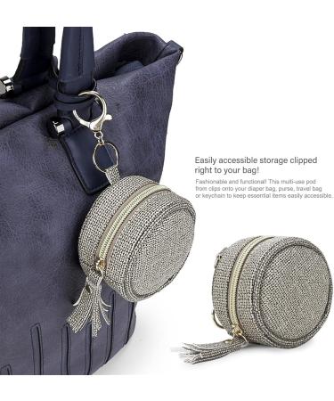 BAOK Pacifier Bag - Stylish Charm Pod for 2 Pacifiers | Easy Attachment to Diaper Bag or Handbag | 9.9 cm Diameter - Ideal for Travel & Organization - Buy Online on SooperMarket.com