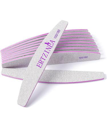 Nail Files 20PCS Professional Double Sided 100/180 Grit Nail Files Emery Board Manicure Pedicure Tool and Nail Buffering Files
