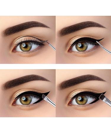 Goth Makeup Brush Set - 6 Piece Ultra Thin Slanted Flat Angle Brushes for Eyeliner & Eye Shadow - Women's Cosmetics - Buy Online on SooperMarket.com