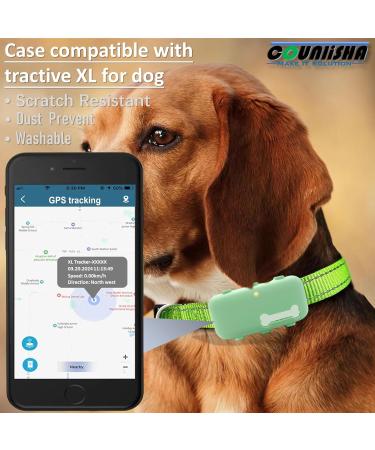 Counlisha Silicone Holder for Tractive XL GPS Tracker | Durable Scratch-Resistant Dog Collar Cover | 2-Pack in Black & Green - Buy Online on SooperMarket.com