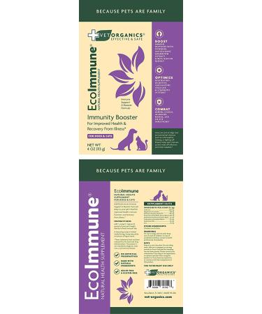 Vet Organics EcoImmune - Natural Immune Support Supplement for Dogs & Cats (4 oz) - Buy Online on SooperMarket.com