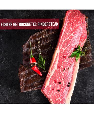 Peppered Beef Jerky Steak 200g - High Protein Dried Meat Snack | The Meat Makers - Buy Online on SooperMarket.com
