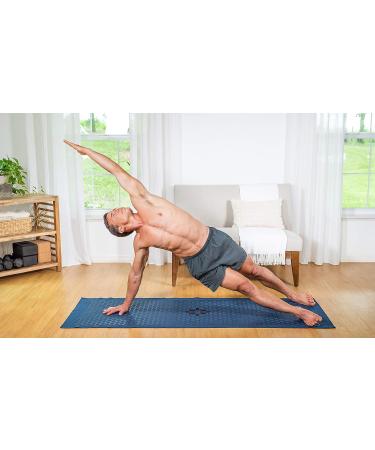 Non-Slip Hot Yoga Towel - Unique Two-Sided Design, Absorbent Microfiber, Dark Blue - Buy Online on SooperMarket.com