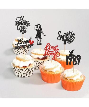 Cyodoos 24PCS Music Singe Cupcake Toppers Music Enthusiast Concert Theme Legendary Since 1989 Theme Party Birthday Birthday Cupcake Toppers for Girls Music Singer Party Cupcake Toppers Black - Buy Online on SooperMarket.com