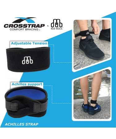 CROSSTRAP Achilles Strap - Small Black | Achilles Support for Running, Cycling, Hiking | Prevent Achilles Tendonitis | Sports Gear - Buy Online on SooperMarket.com