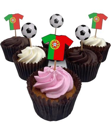Portugal Football Party Food & Cupcakes Picks Decorations Toppers World Cup 2022 (pack of 14) - Buy Online on SooperMarket.com