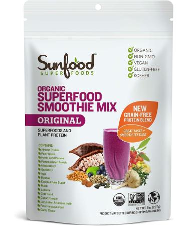 Sunfood Organic Superfood Smoothie Mix - Original Flavor - 8 oz Bag