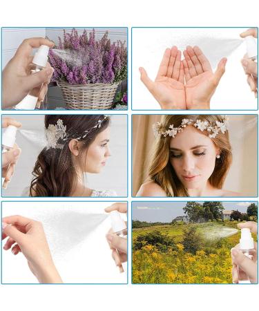 Symbah Small Spray bottle 50ml atomiser empty clear fine mist plastic Refillable spray bottles for Traveling Make-up Skincare Cleaning Liquids (3 PCS) with Funnel - Buy Online on SooperMarket.com